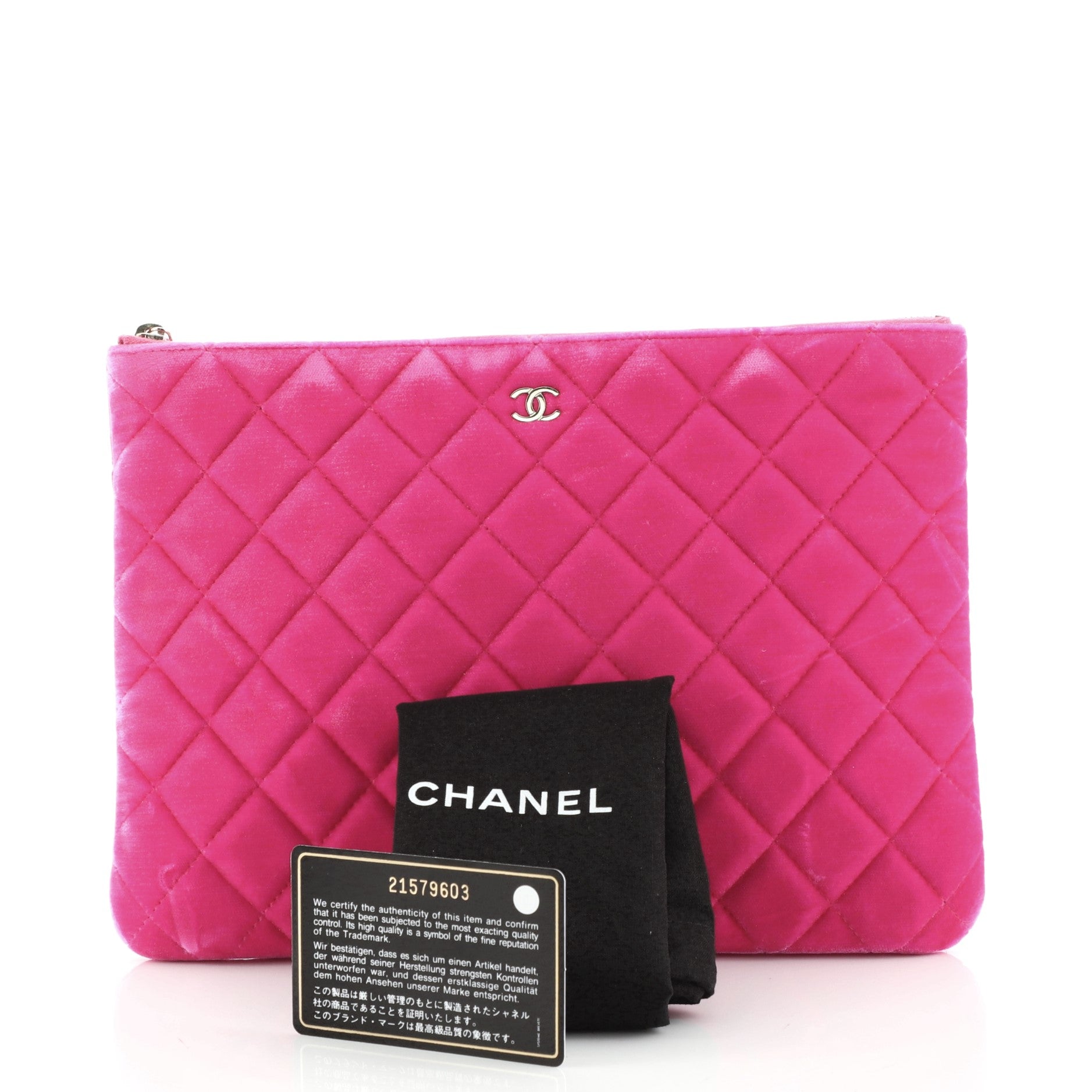 O Case Clutch Quilted Velvet Medium
