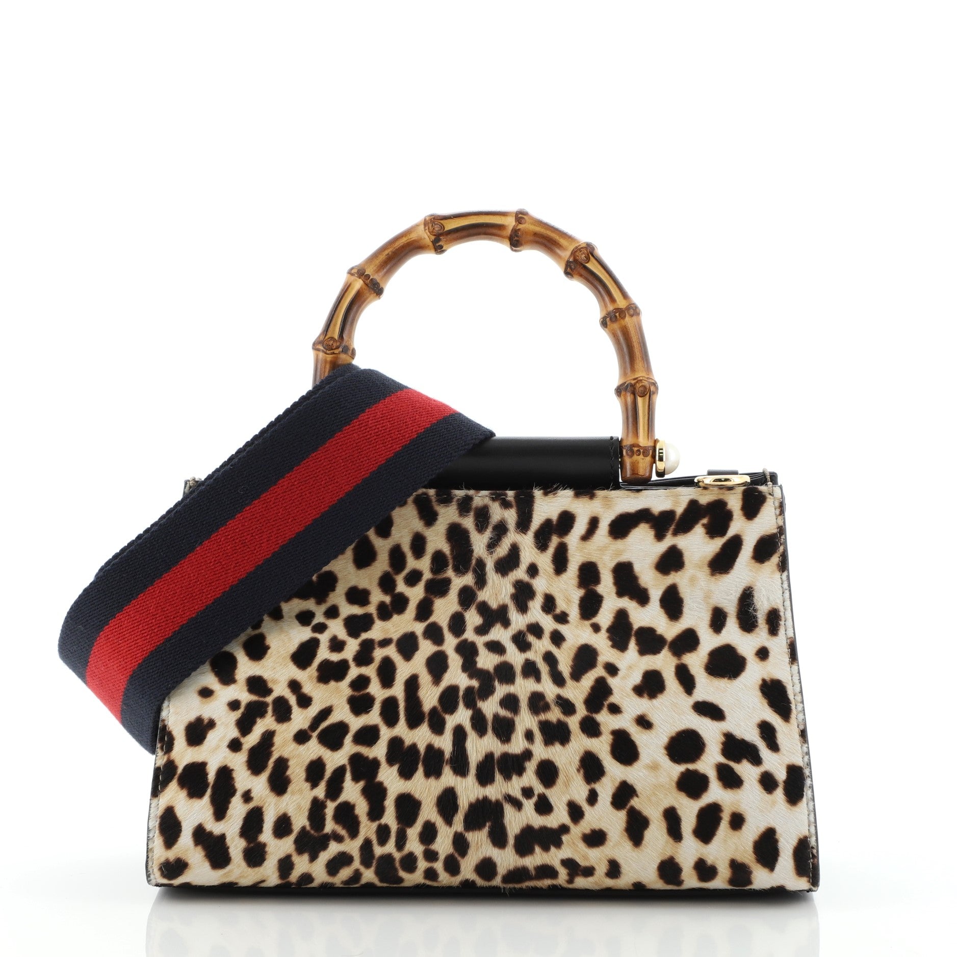 Nymphaea Top Handle Bag Printed Calf Hair Mini