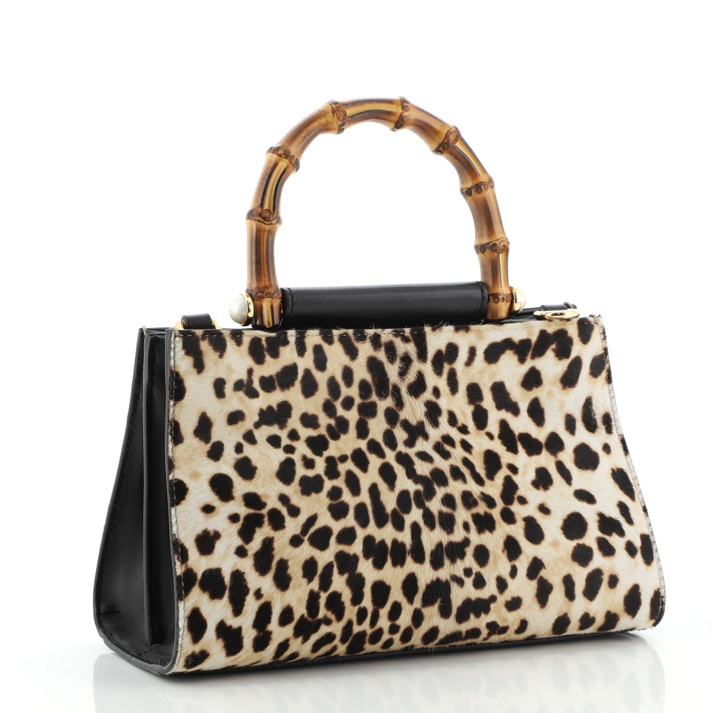 Nymphaea Top Handle Bag Printed Calf Hair Mini