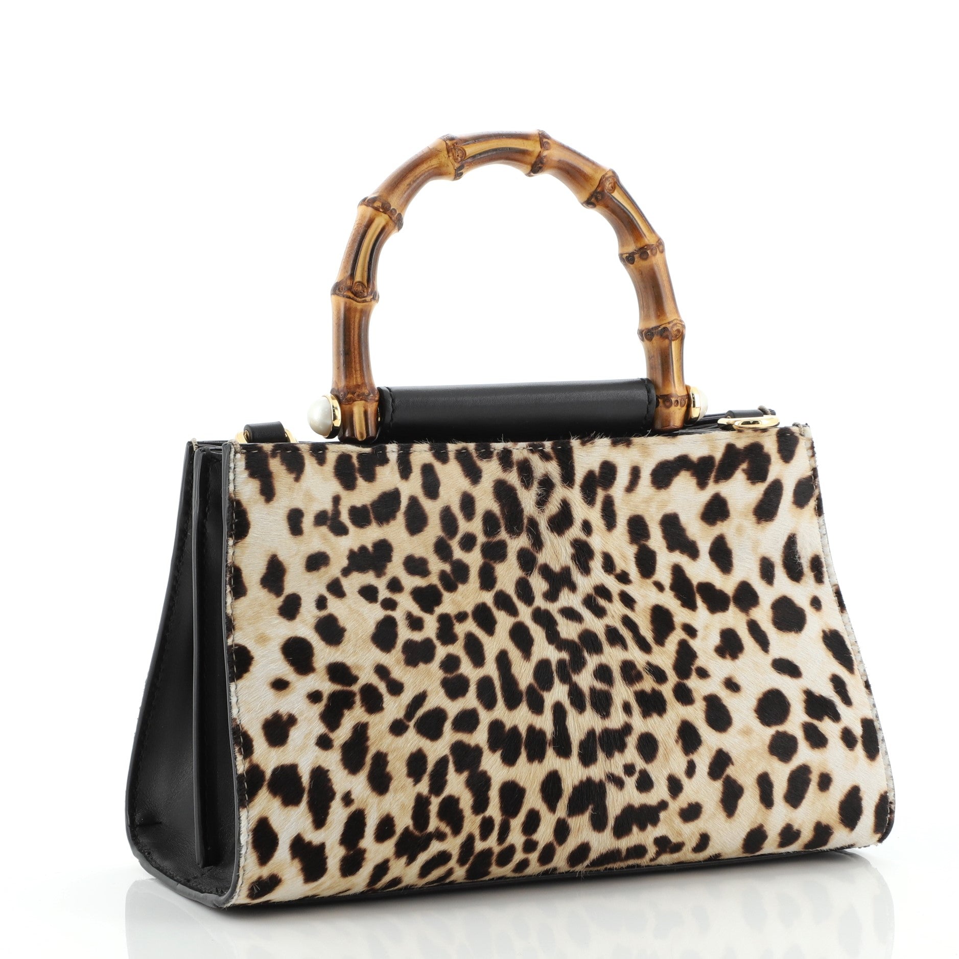 Nymphaea Top Handle Bag Printed Calf Hair Mini