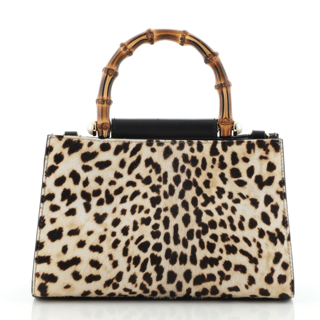 Nymphaea Top Handle Bag Printed Calf Hair Mini