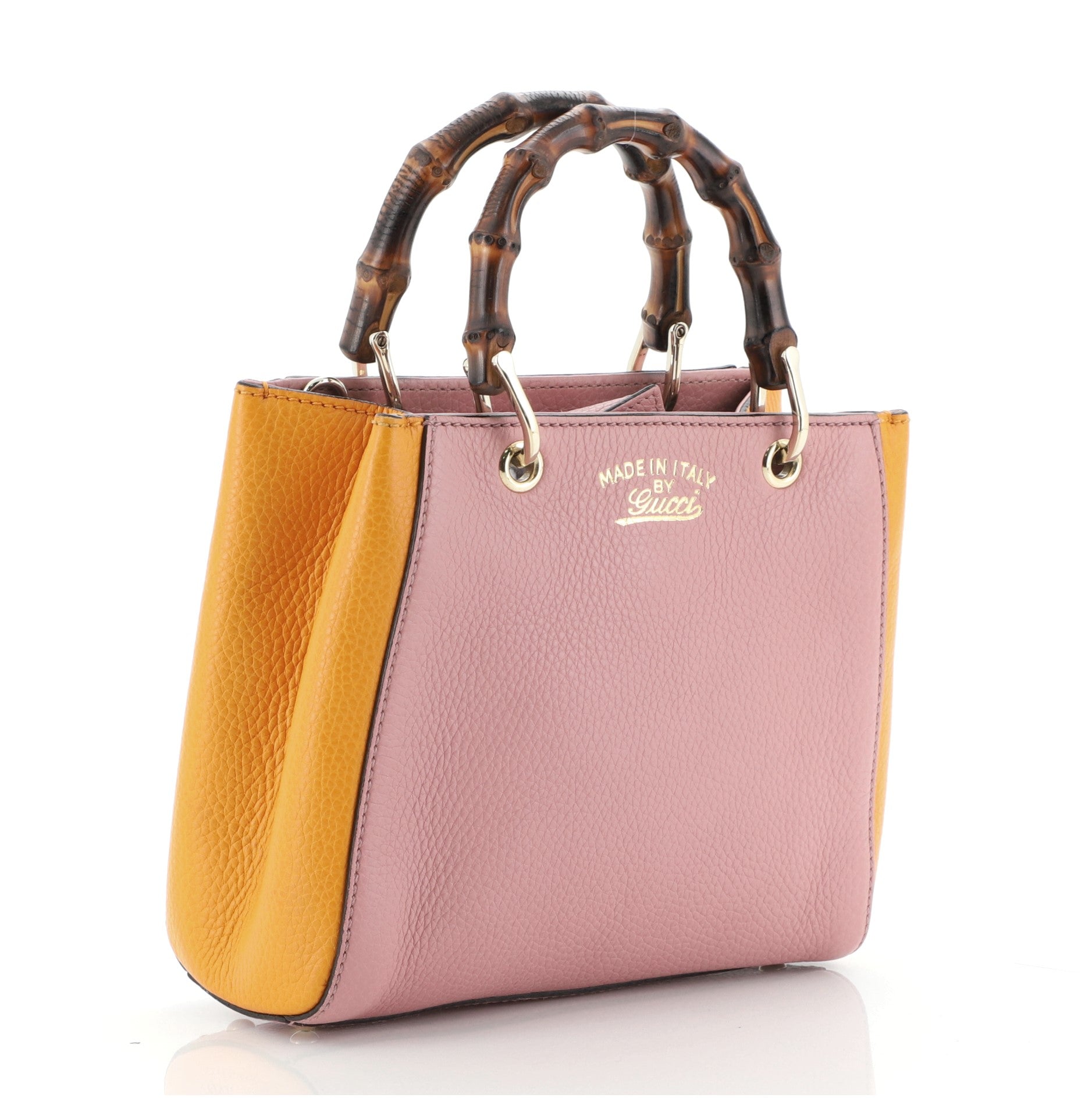 Bamboo Shopper Tote Leather Mini