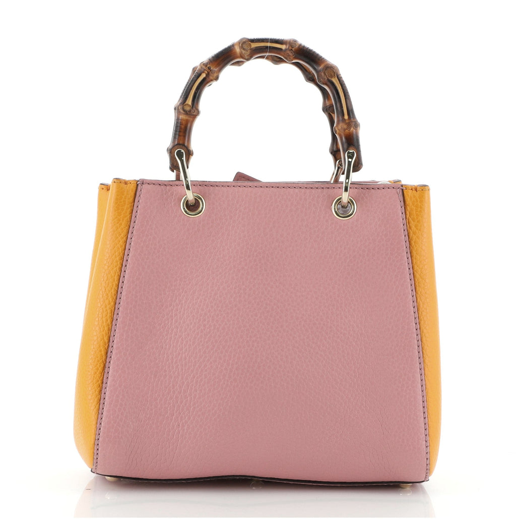 Bamboo Shopper Tote Leather Mini