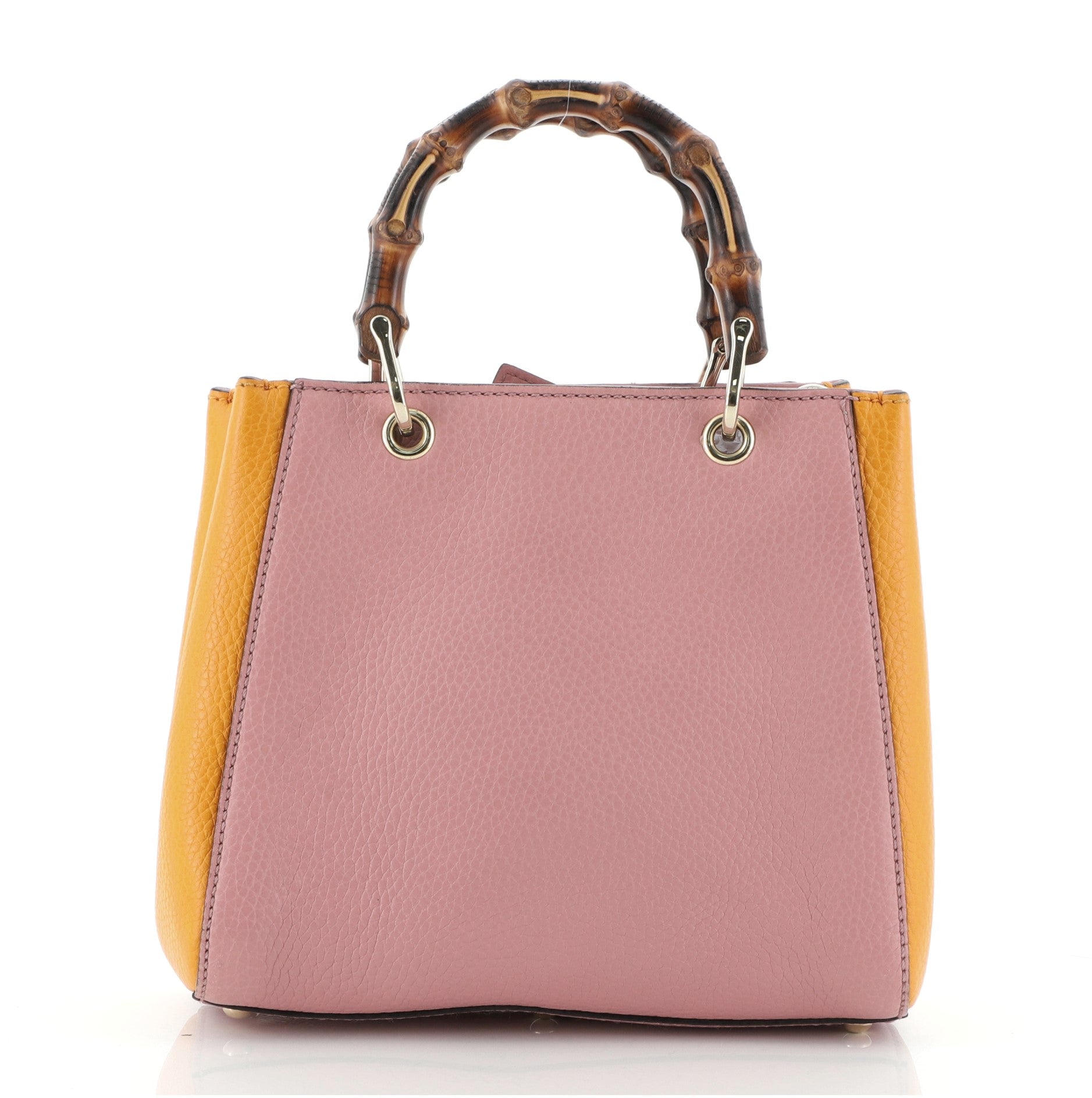 Bamboo Shopper Tote Leather Mini