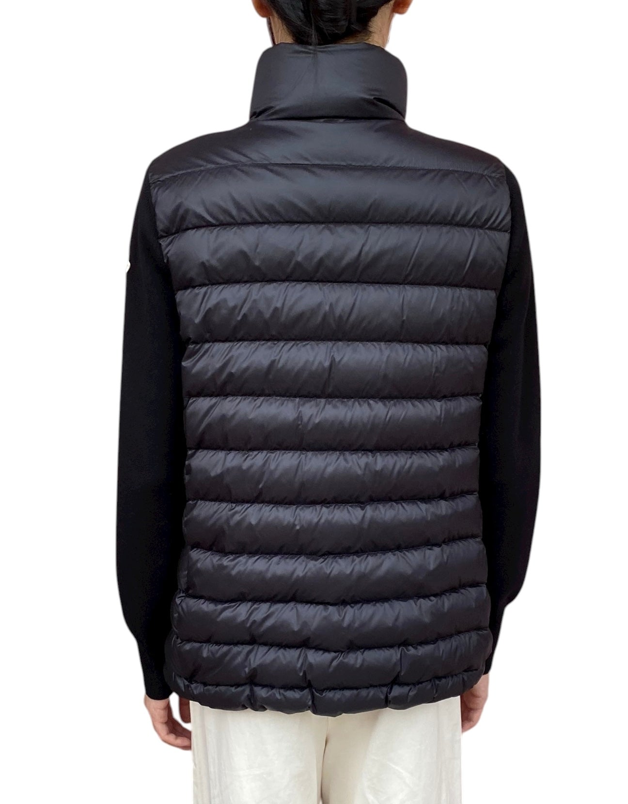 Moncler Black Tricot Padded igan - M / US 6-8