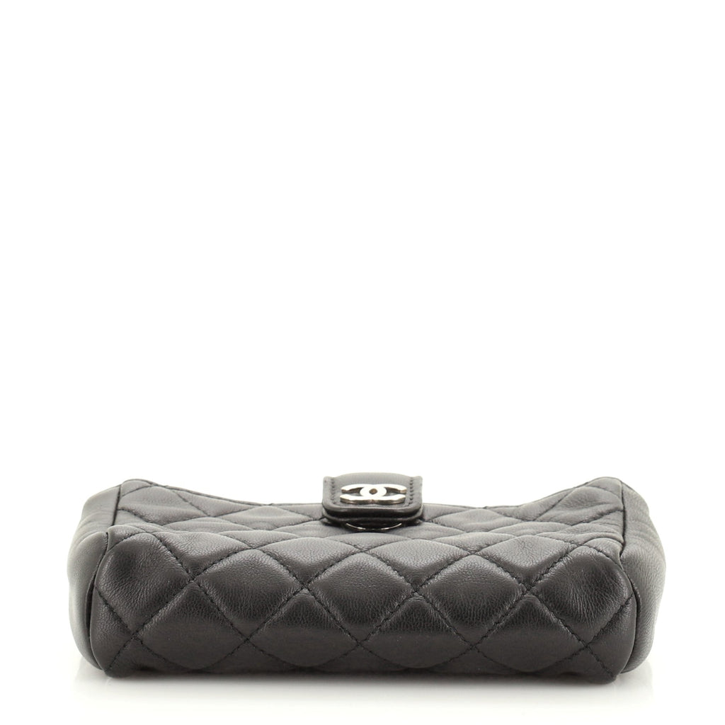 Phone Holder Clutch Quilted Lambskin