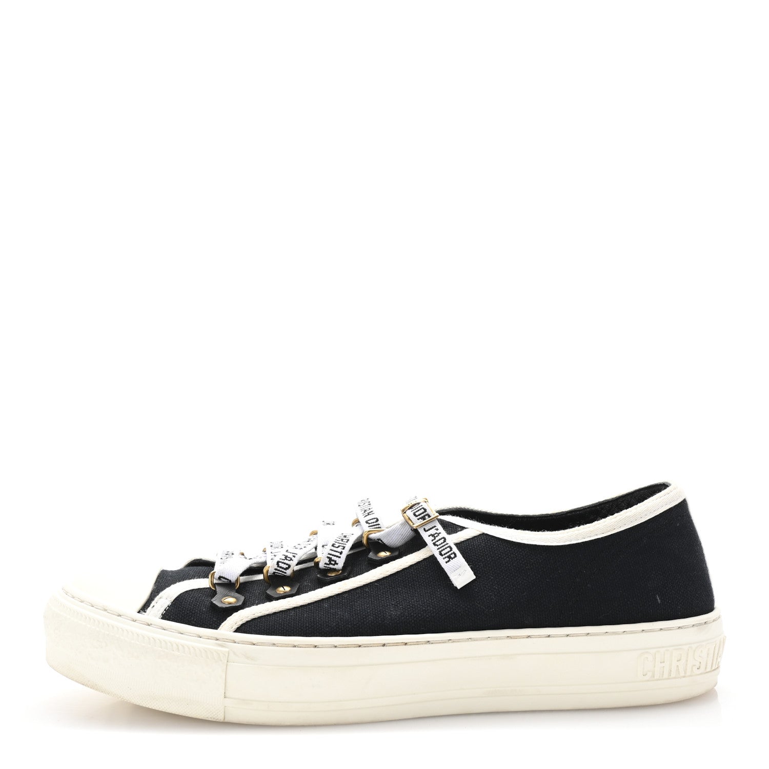 Canvas Walk'N'Dior Low Top Sneakers 40 Black