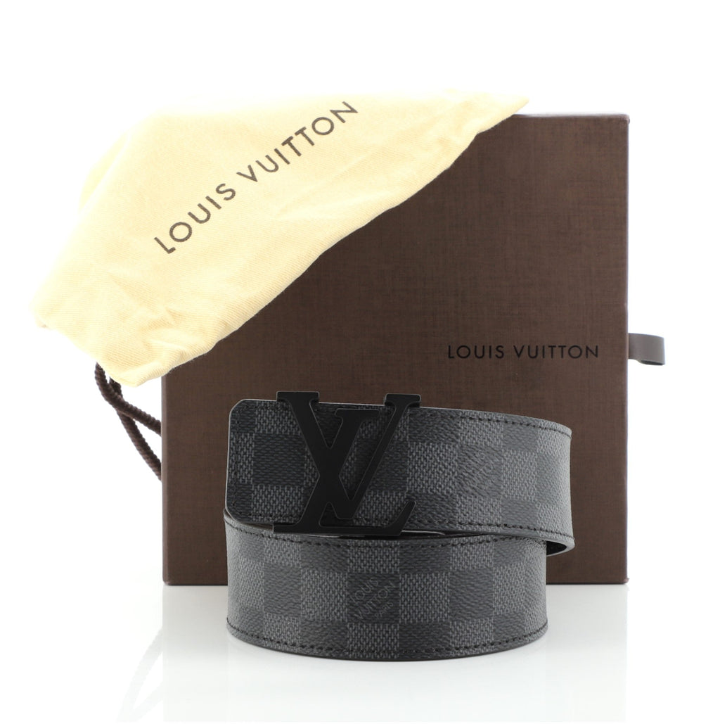 Initiales Belt Damier Graphite Wide 90