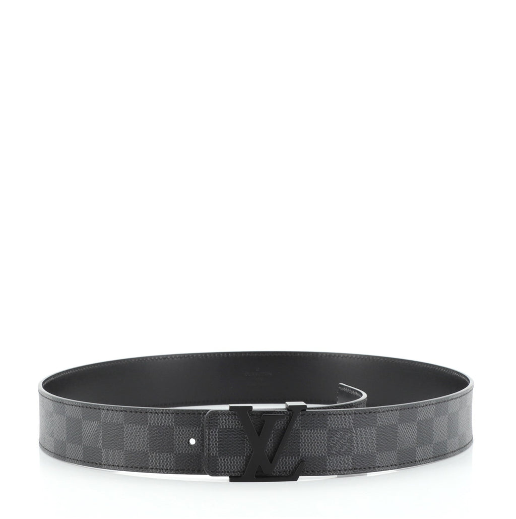 Initiales Belt Damier Graphite Wide 90