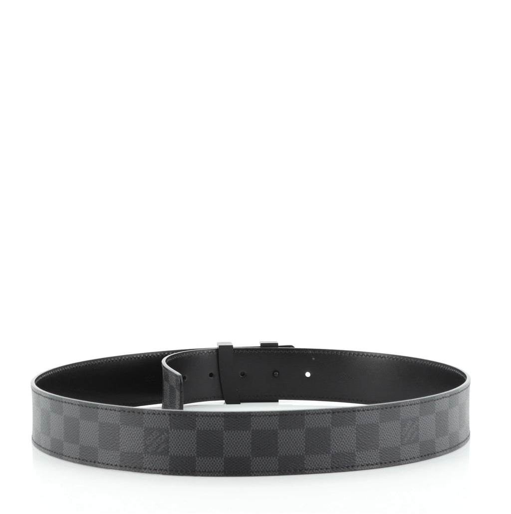 Initiales Belt Damier Graphite Wide 90