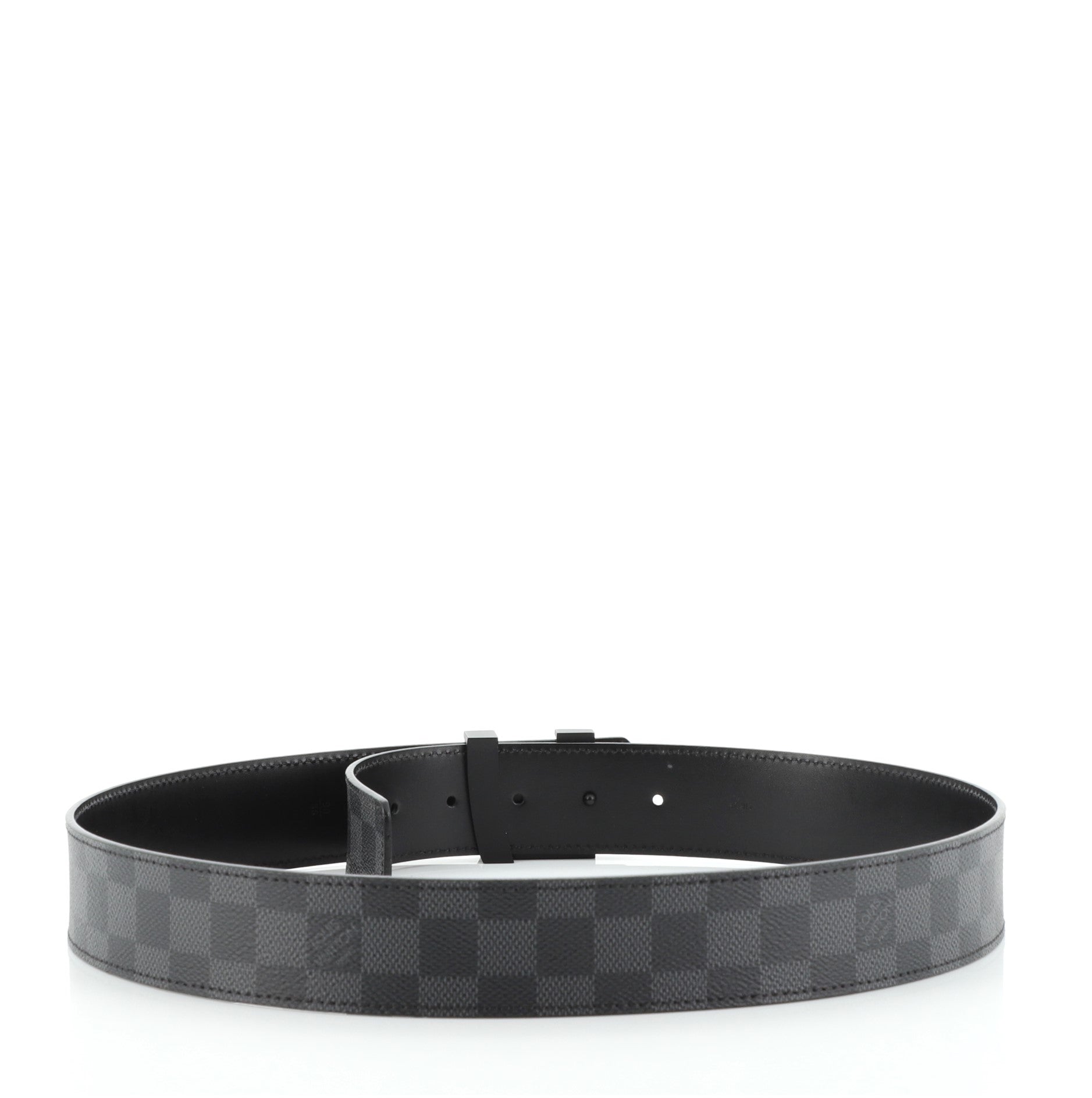 Initiales Belt Damier Graphite Wide 90
