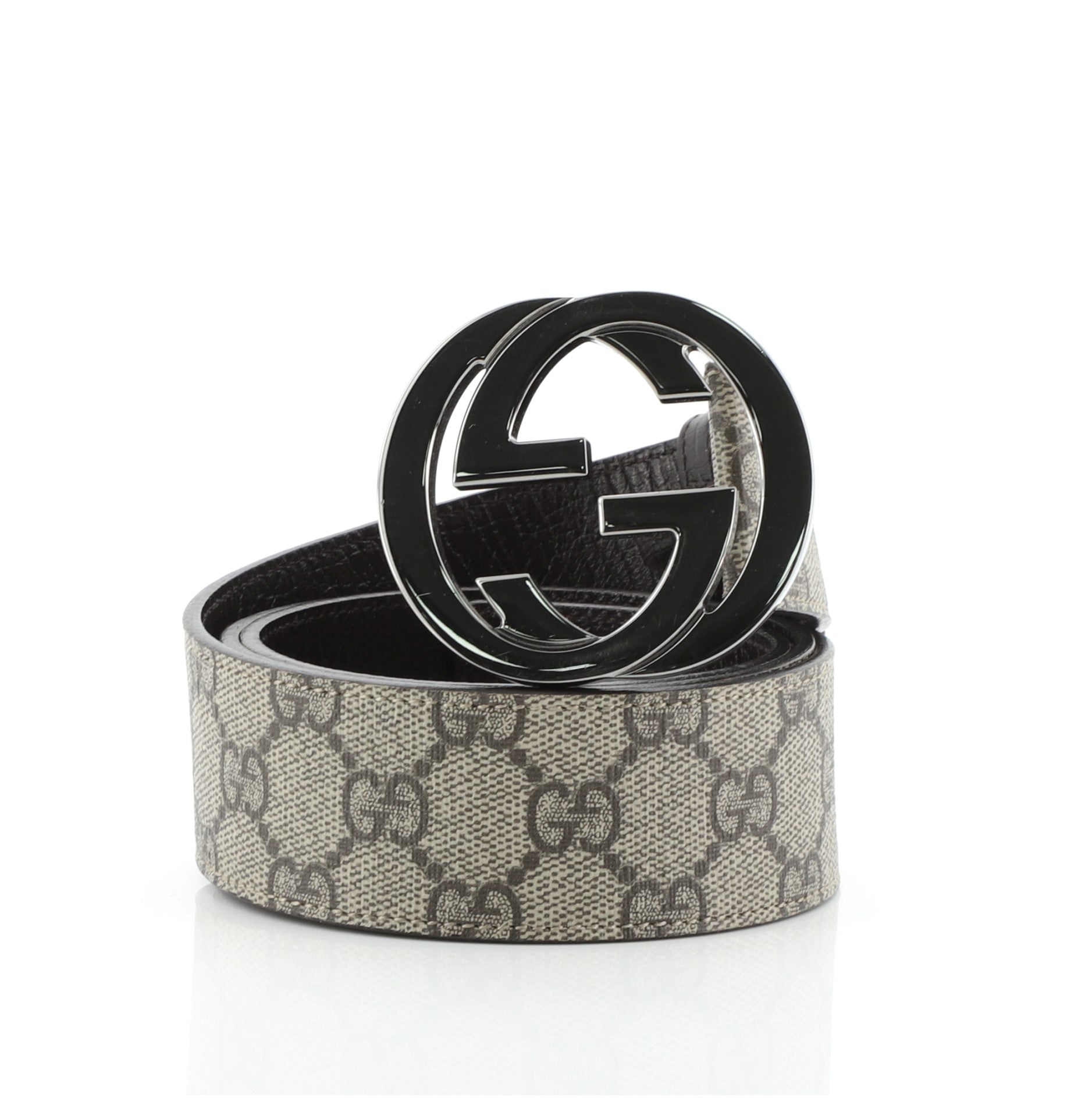 Interlocking G Belt GG Coated Canvas Wide 85