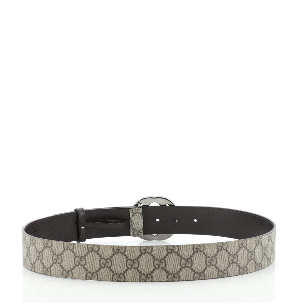 Interlocking G Belt GG Coated Canvas Wide 85