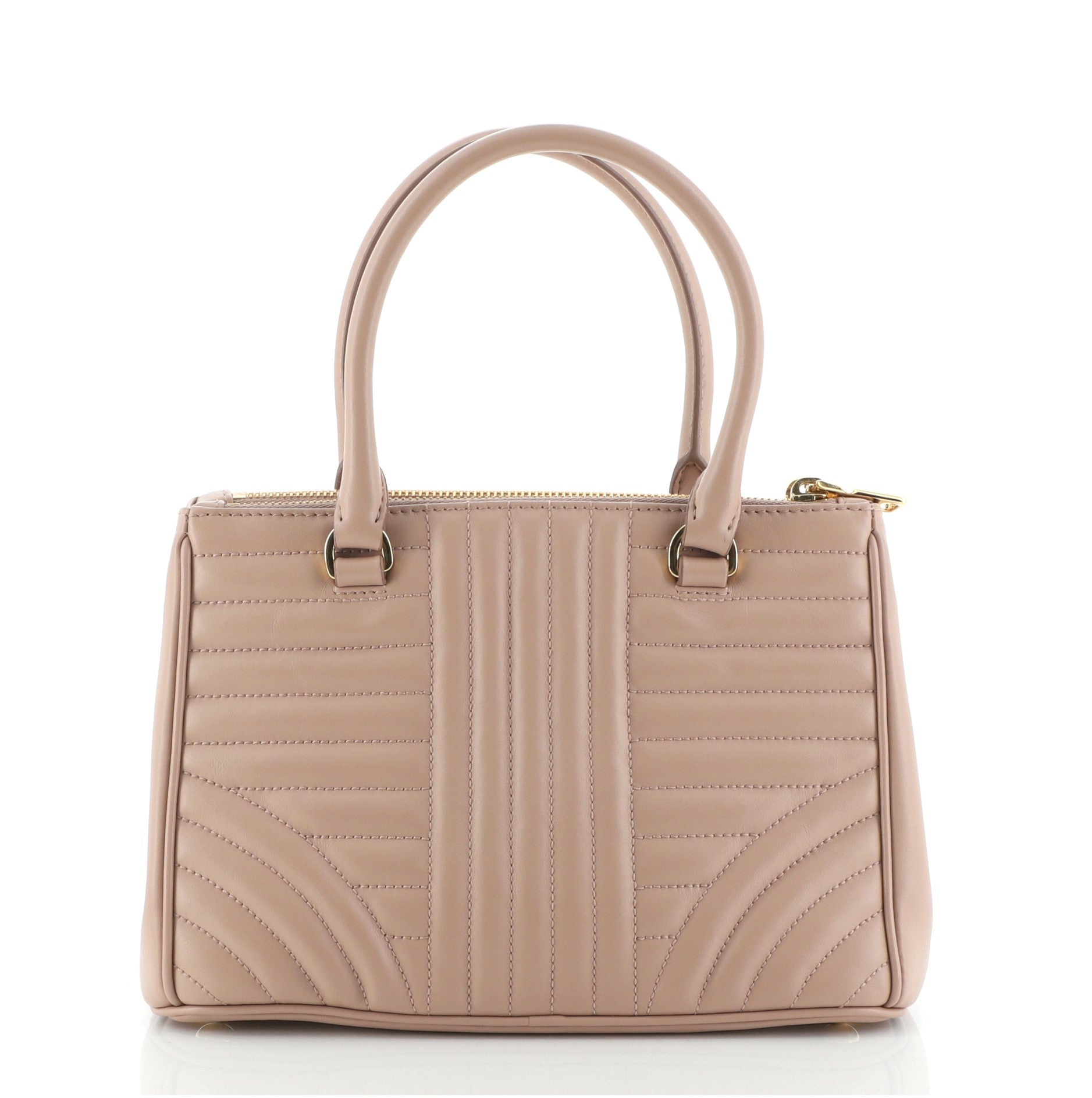 Double Zip Tote Diagramme Quilted Leather Mini
