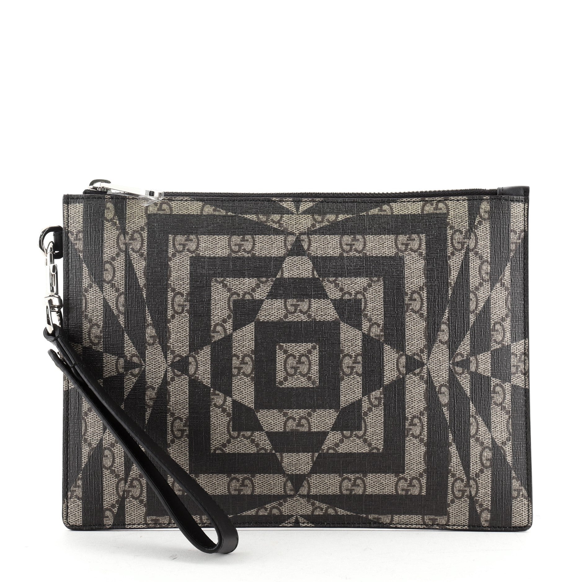 Wristlet Clutch Caleido GG Coated Canvas
