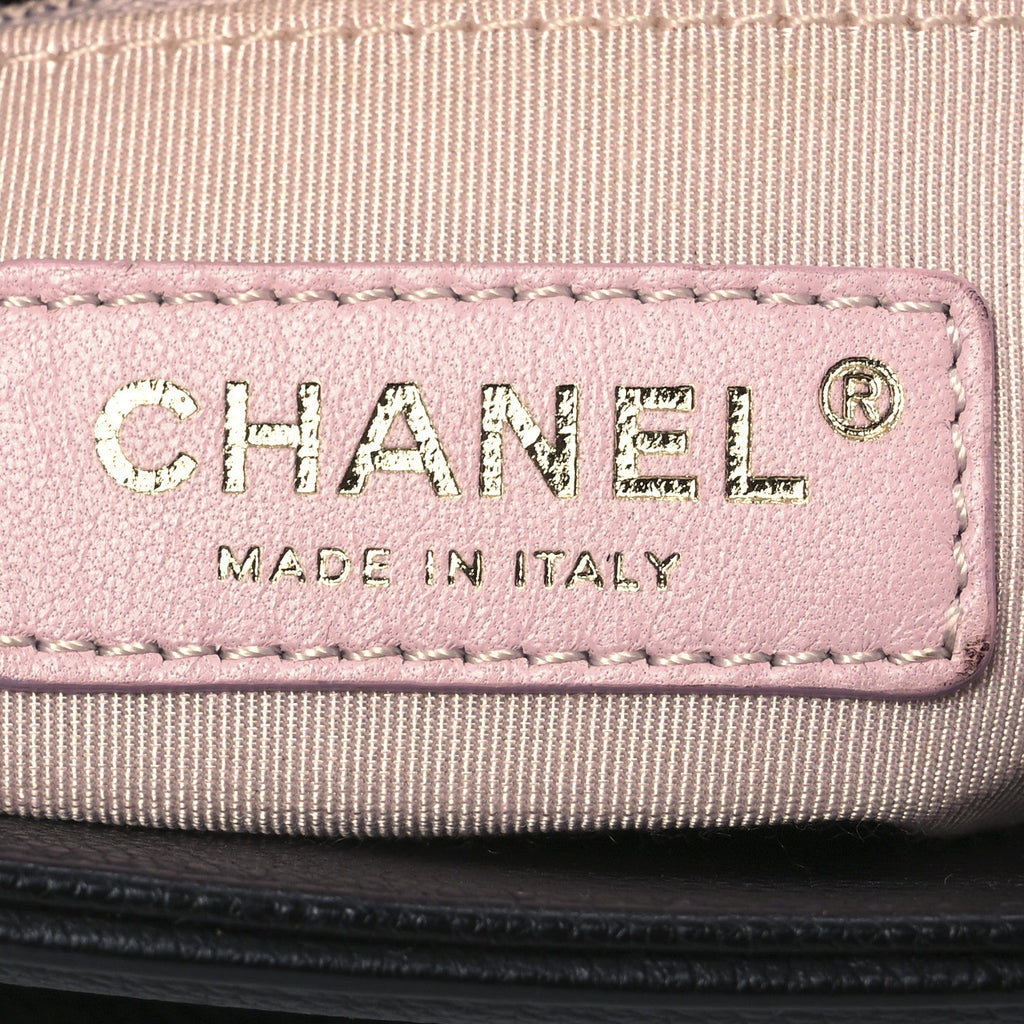 Caviar Quilted Large Studded Flap Black