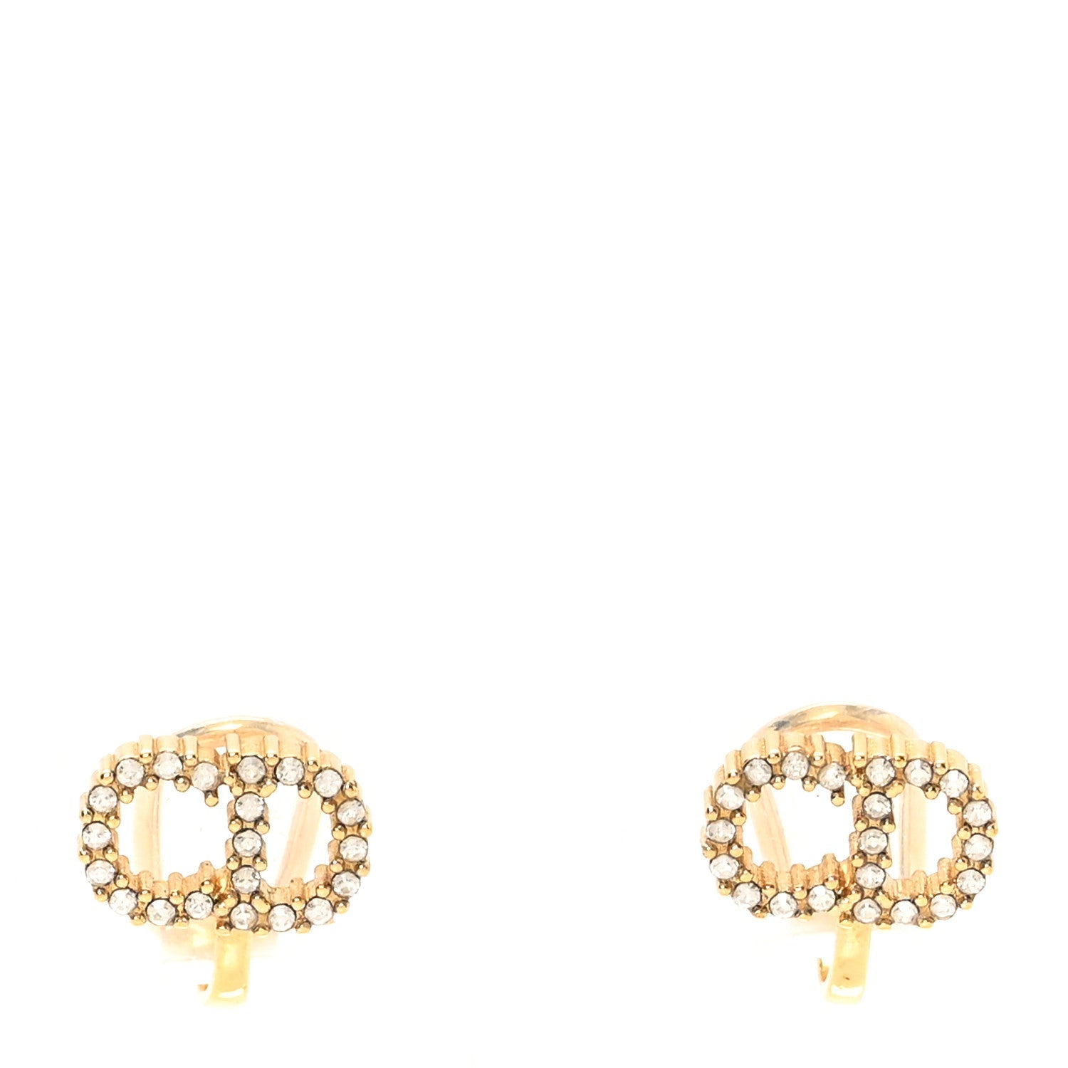 Crystal Clair D Lune Clip On Earrings Gold