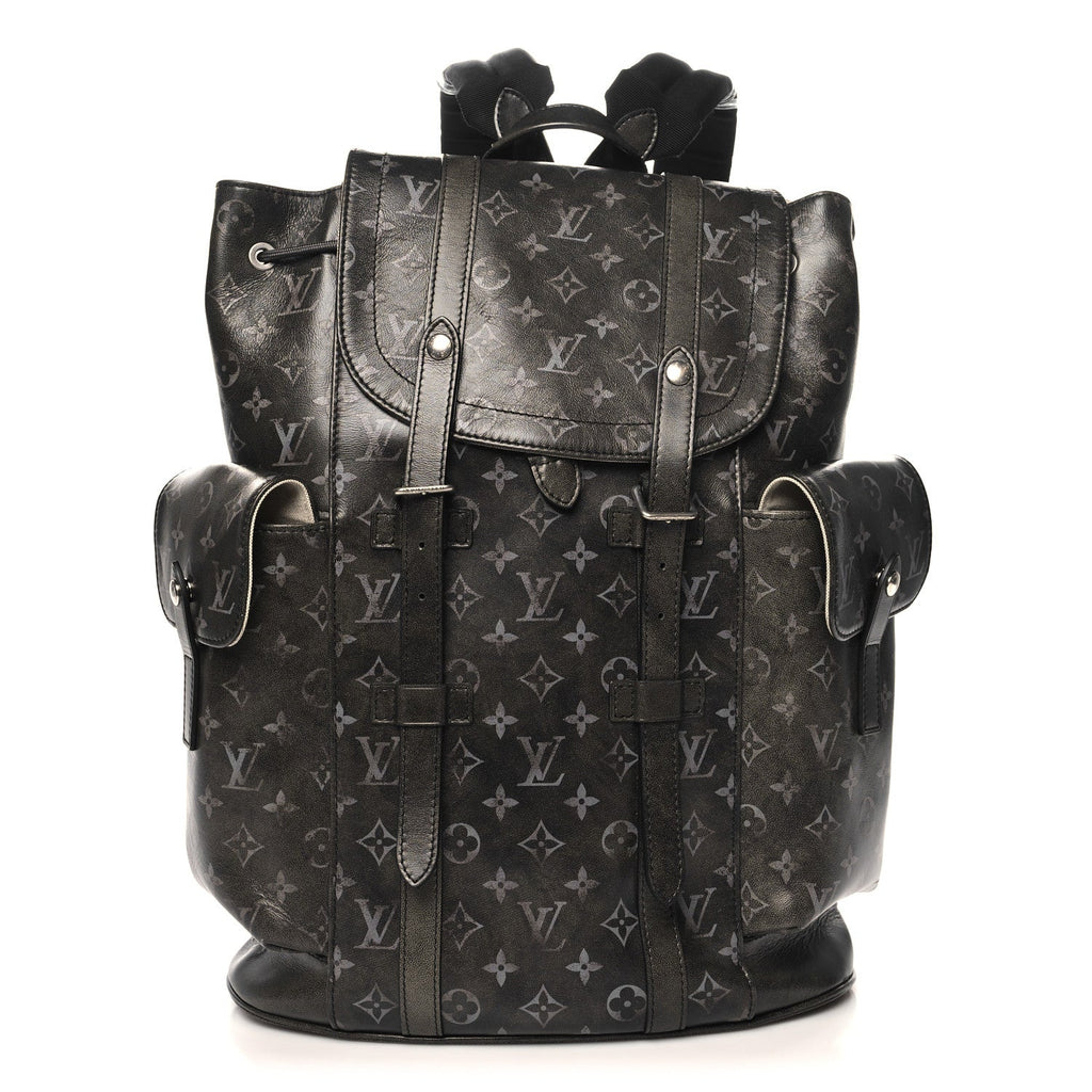 Brushed Monogram Eclipse Christopher MM Backpack Black
