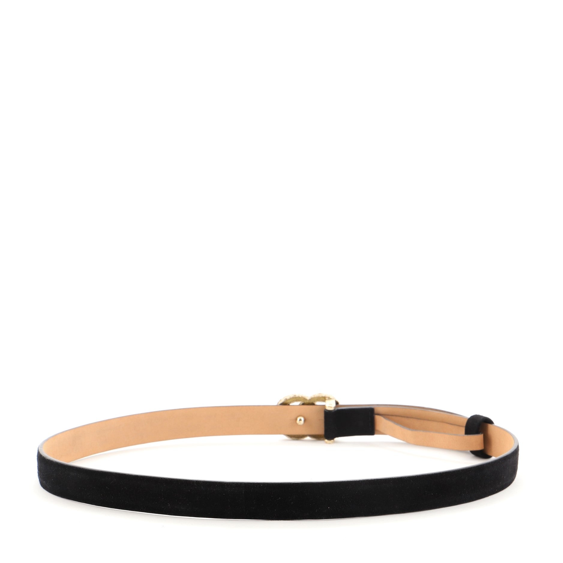 CC Belt Velvet with Faux Pearls Thin 80