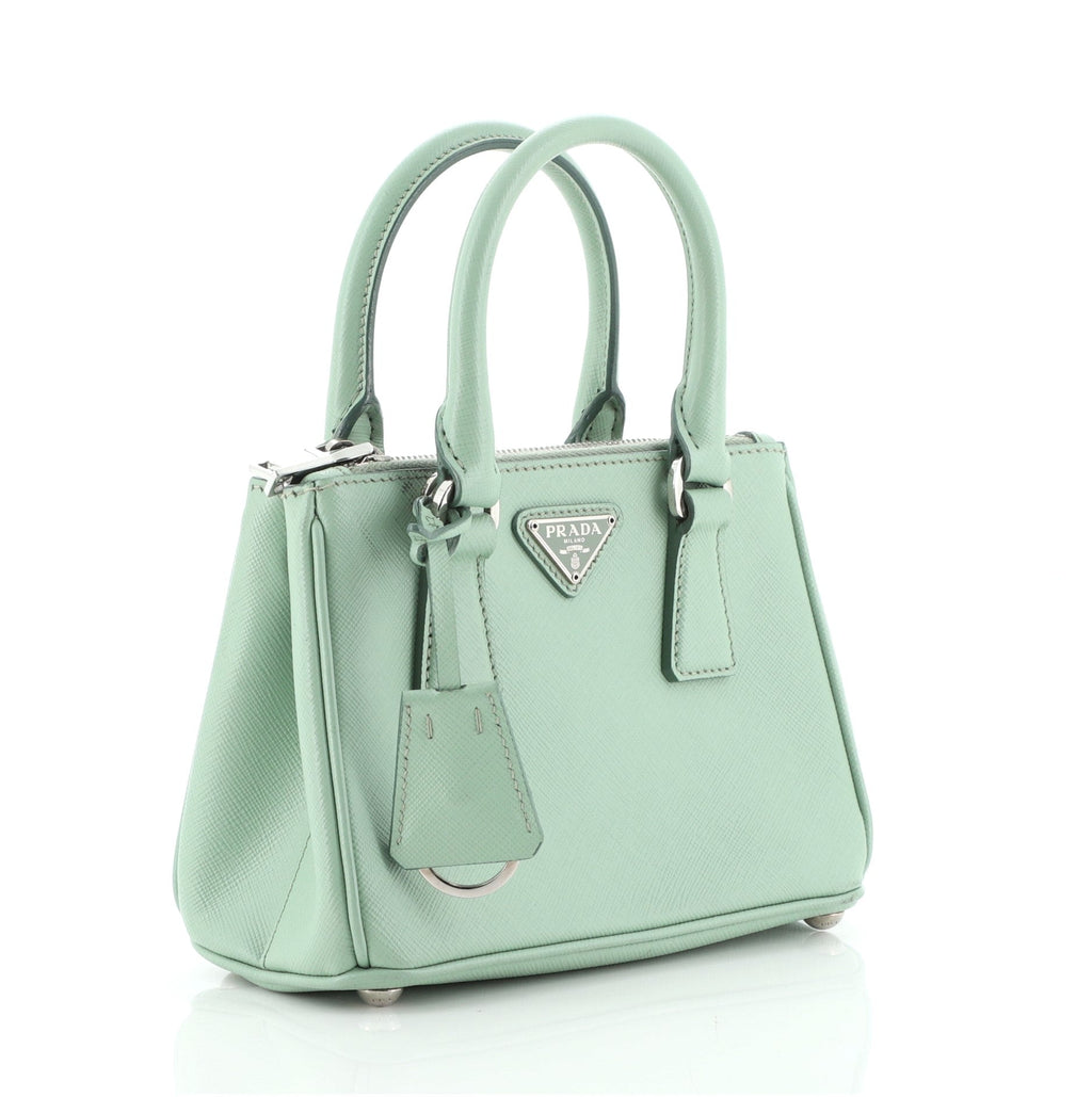 Galleria Double Zip Tote Saffiano Leather Mini