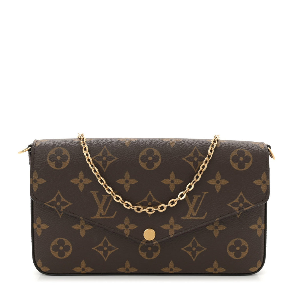 Monogram Pochette Felicie Chain Wallet Fuchsia