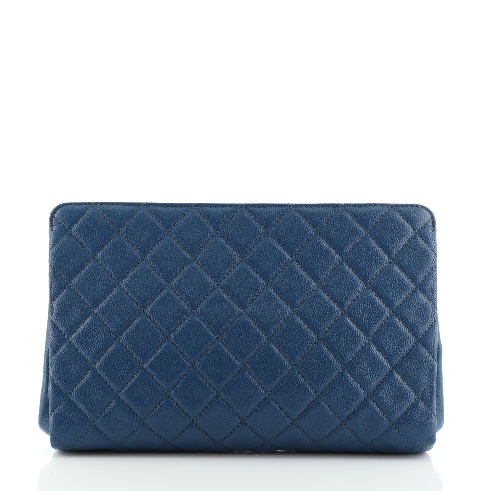 Timeless CC Clutch Quilted Caviar Large