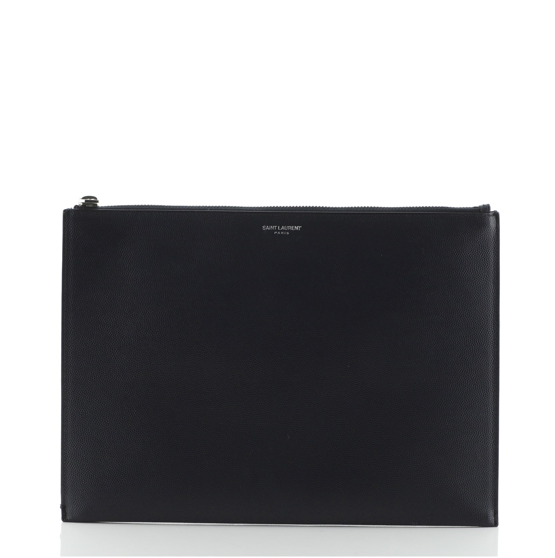Letters Zip Clutch Leather Medium