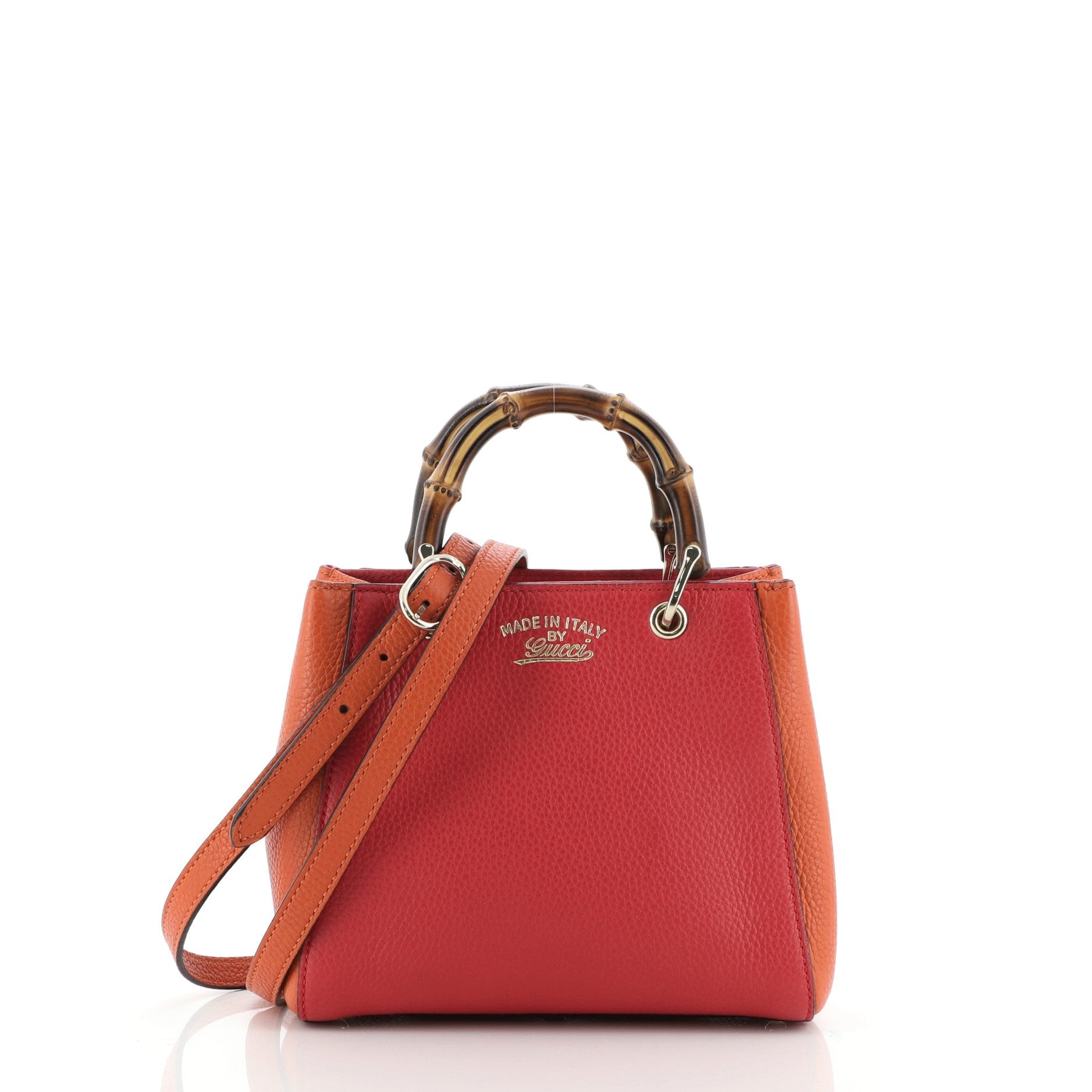 Bamboo Shopper Tote Leather Mini