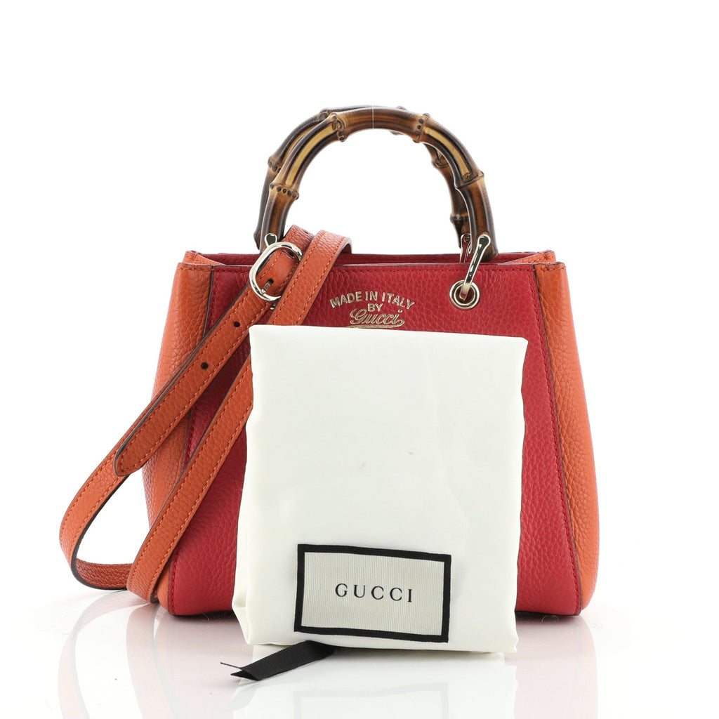 Bamboo Shopper Tote Leather Mini