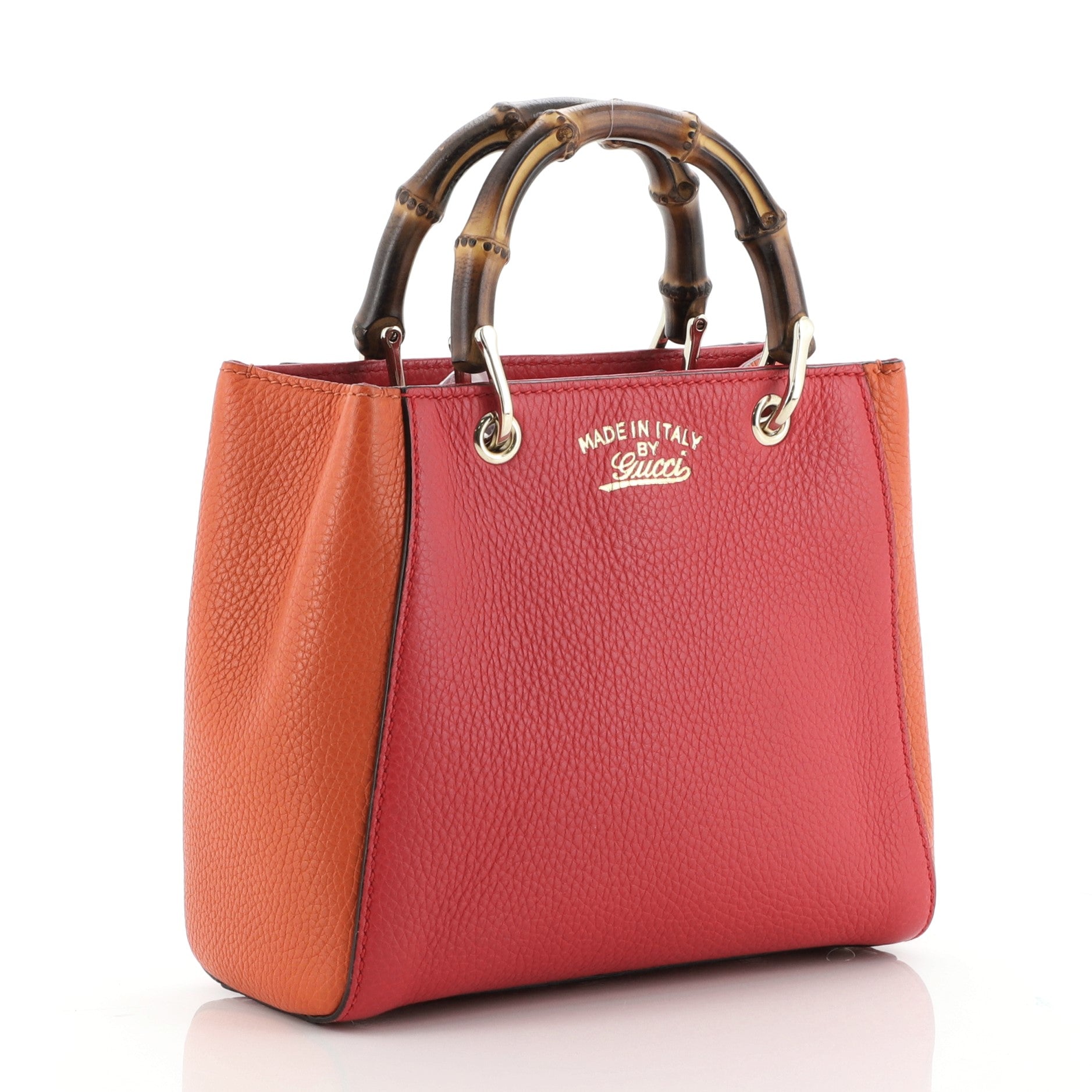 Bamboo Shopper Tote Leather Mini