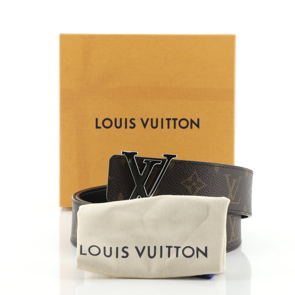 Initiales Reversible Belt Monogram Canvas and Leather Wide 80