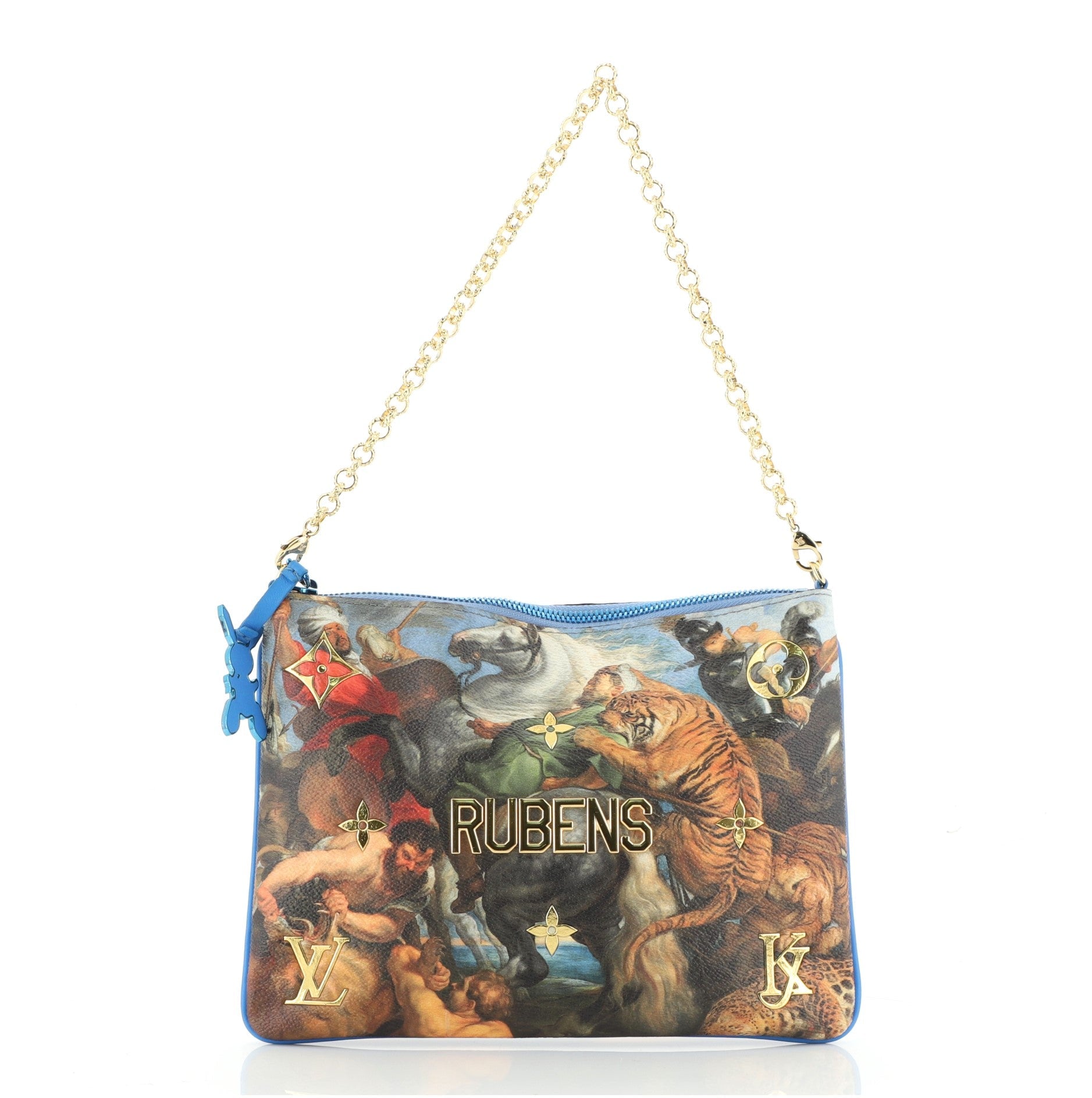 Pochette Clutch Limited Edition Jeff Koons Rubens Print Canvas