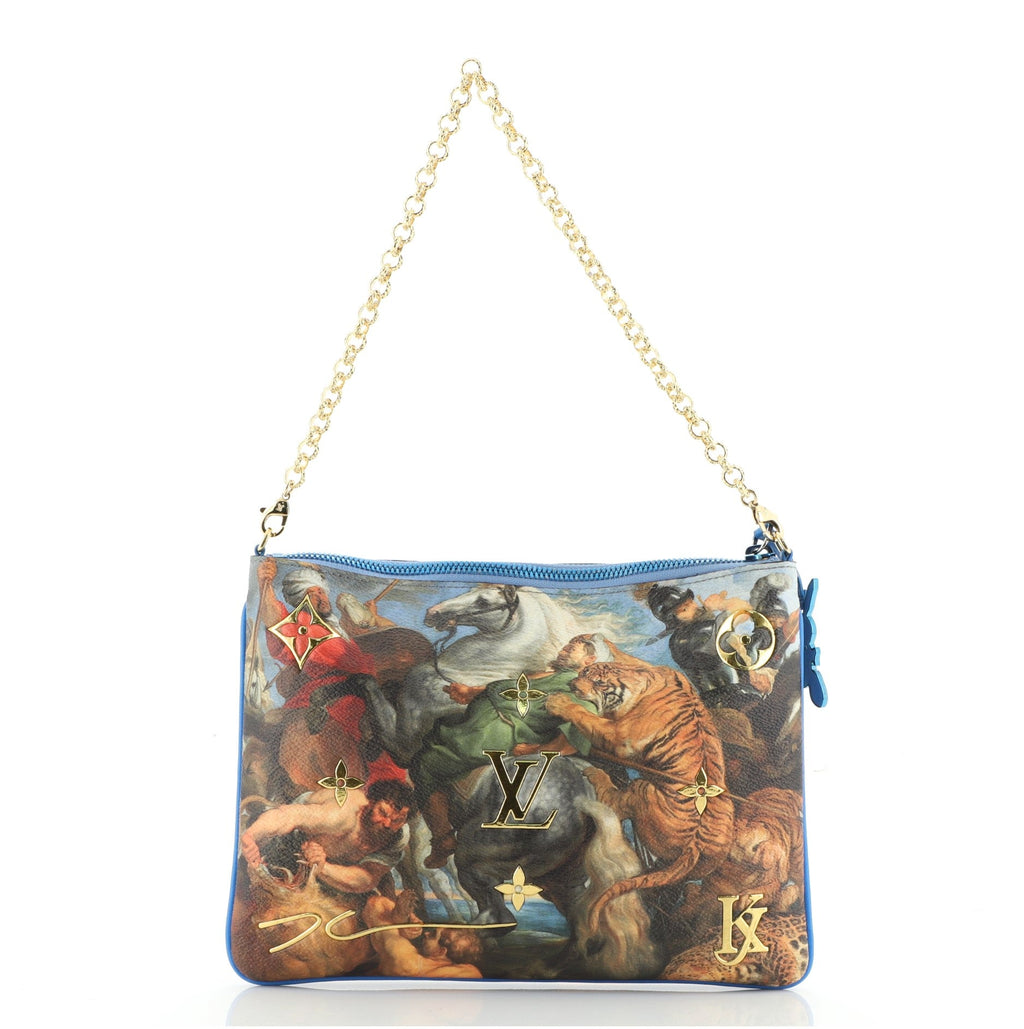 Pochette Clutch Limited Edition Jeff Koons Rubens Print Canvas