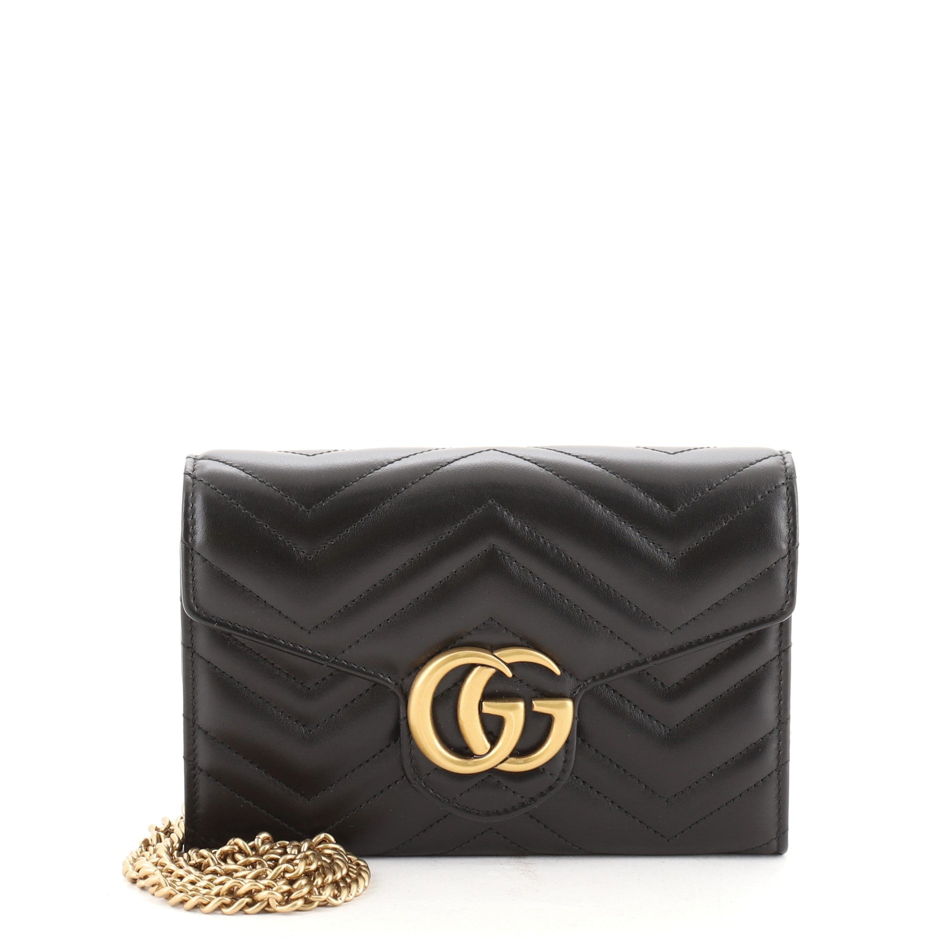 GG Marmont Chain Wallet Matelasse Leather Mini