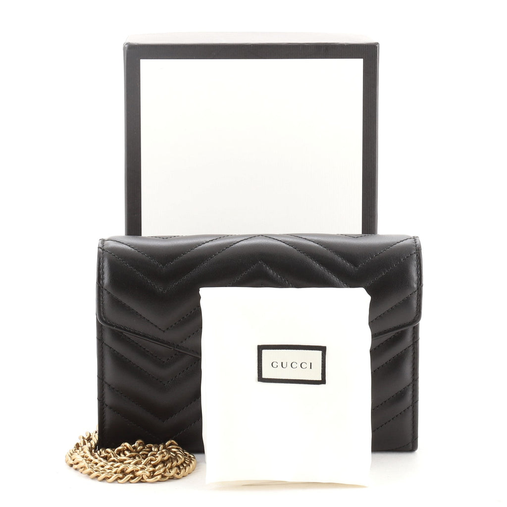 GG Marmont Chain Wallet Matelasse Leather Mini