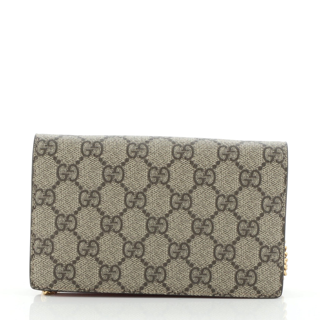 Cherries Wallet on Chain GG Coated Canvas Mini