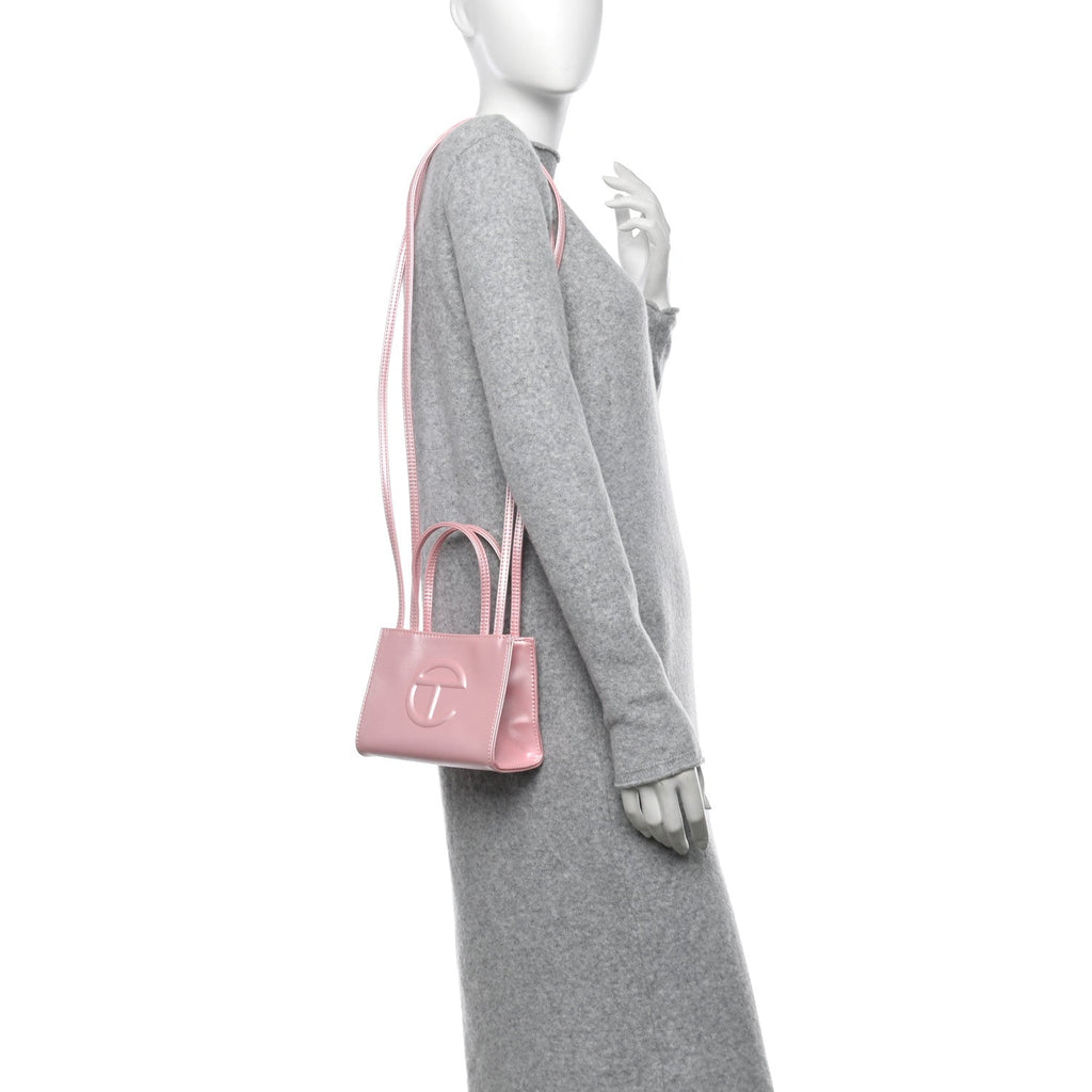 Metallic Vegan Leather Small Shopping Bag Ballerina