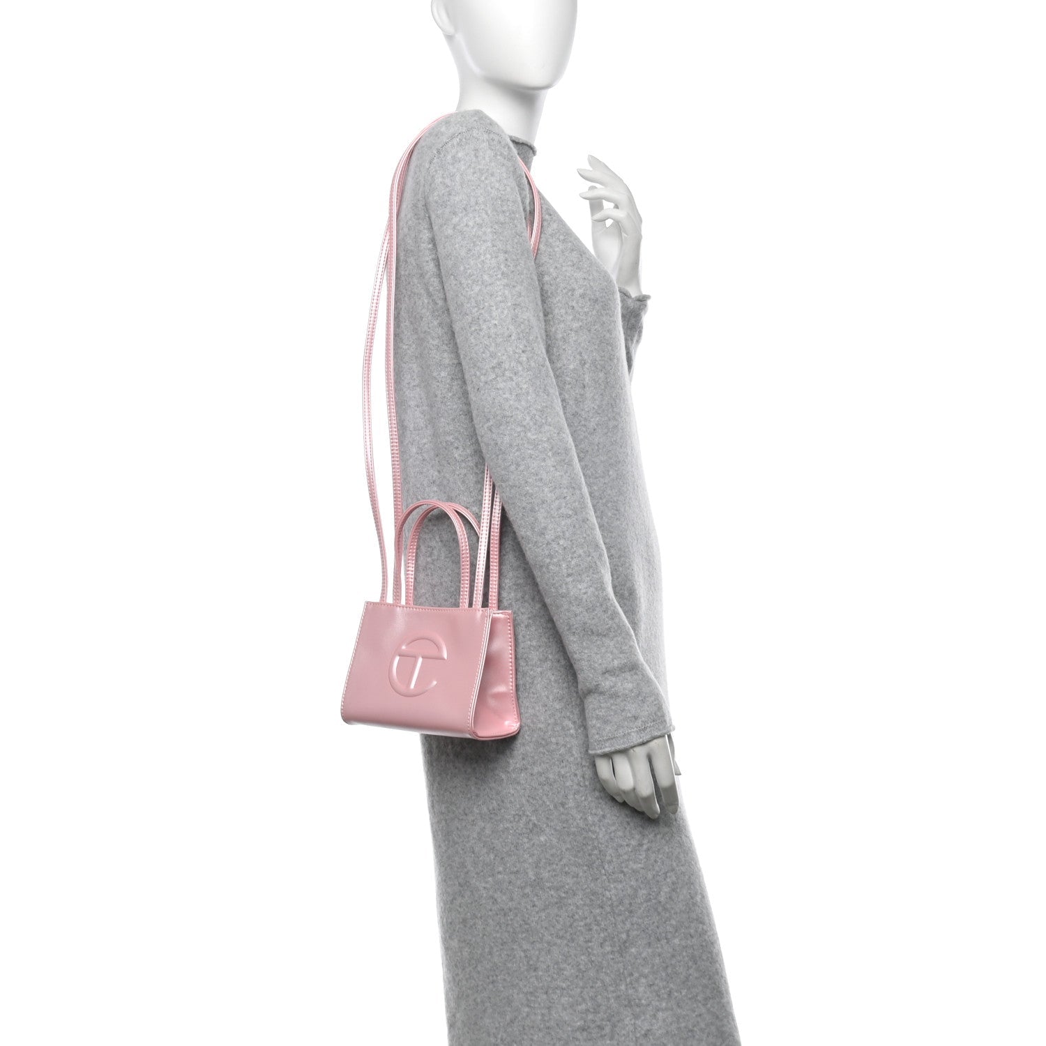 Metallic Vegan Leather Small Shopping Bag Ballerina