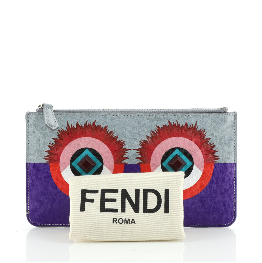 Monster Pouch Printed Leather Mini