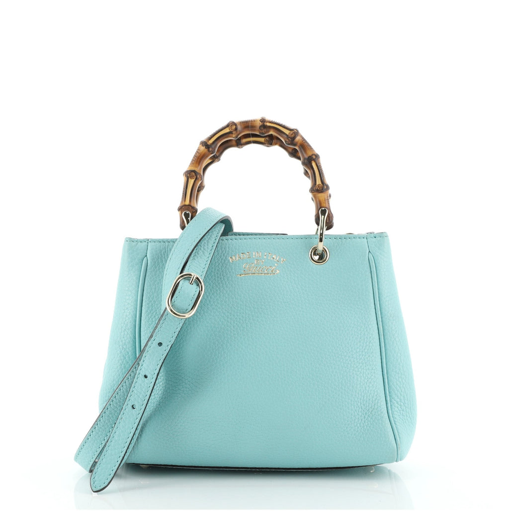 Bamboo Shopper Tote Leather Mini