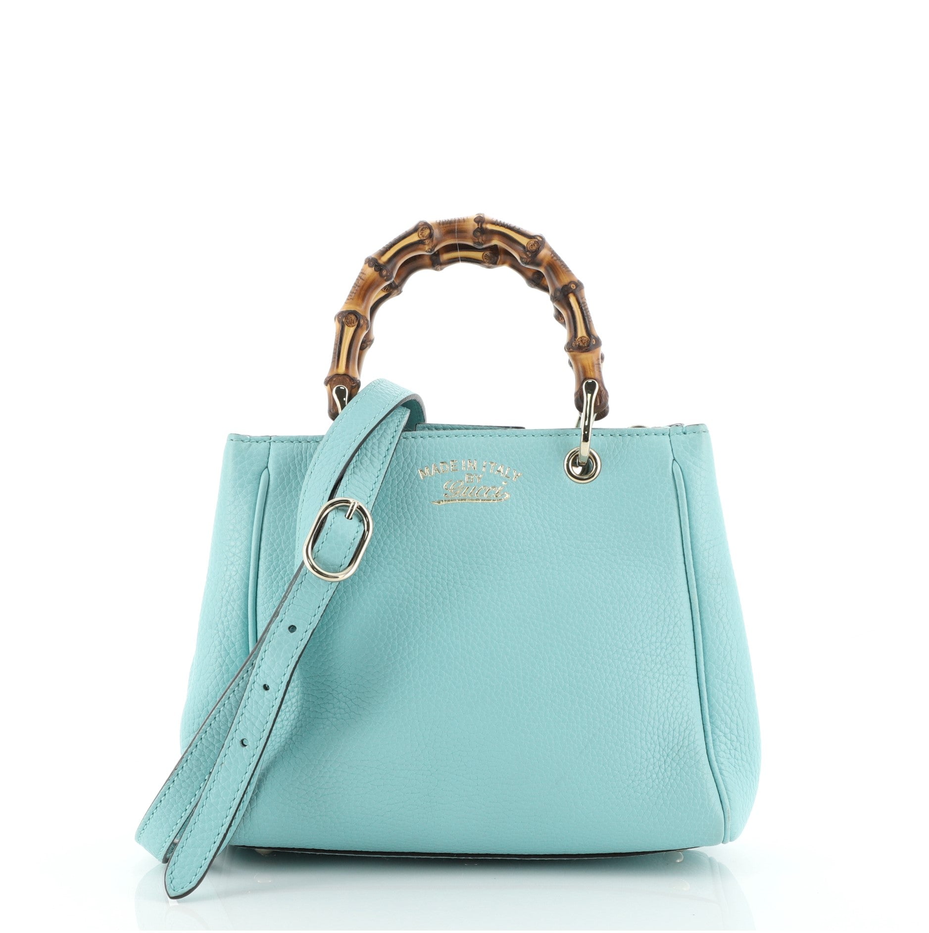 Bamboo Shopper Tote Leather Mini