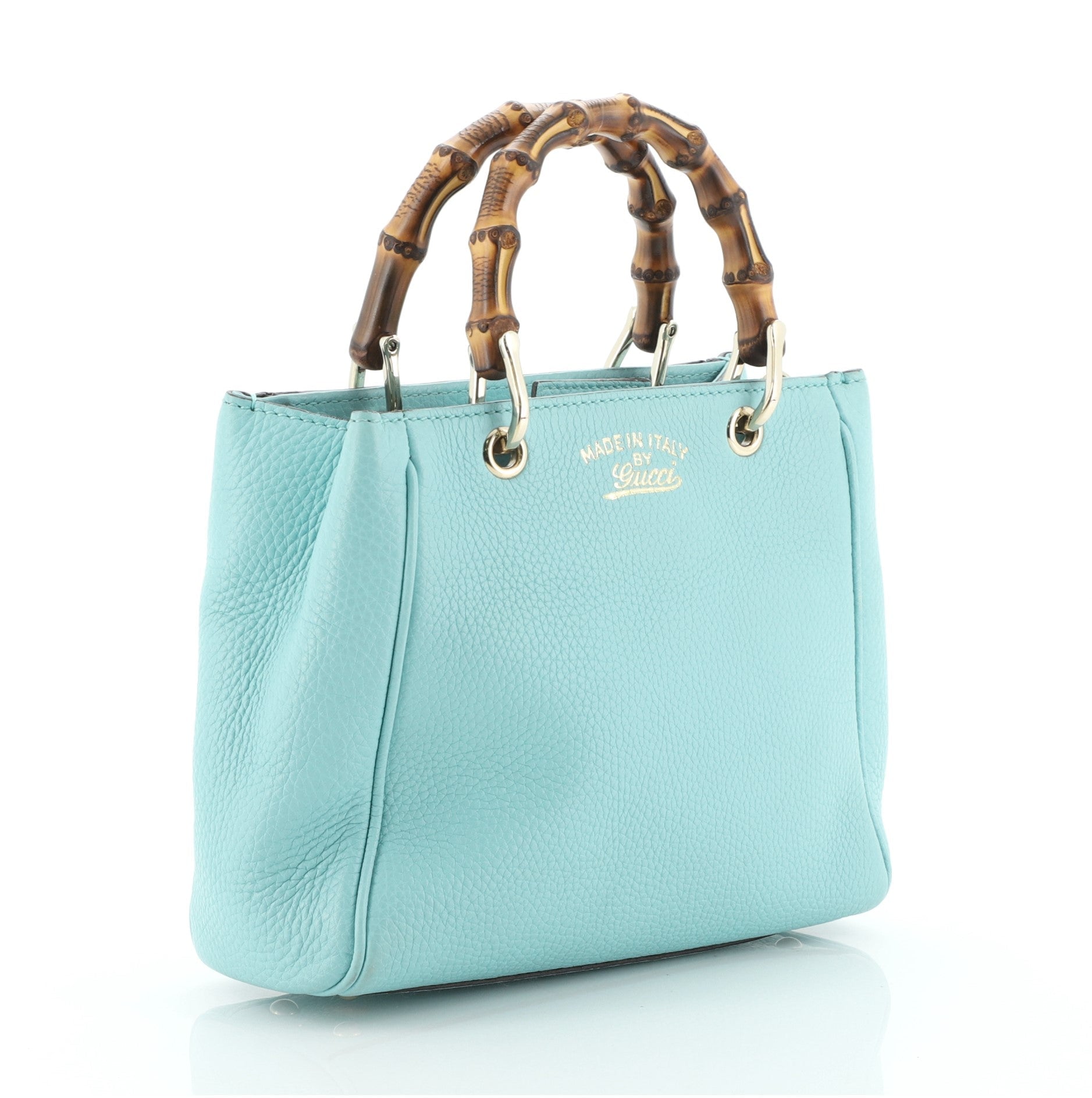 Bamboo Shopper Tote Leather Mini