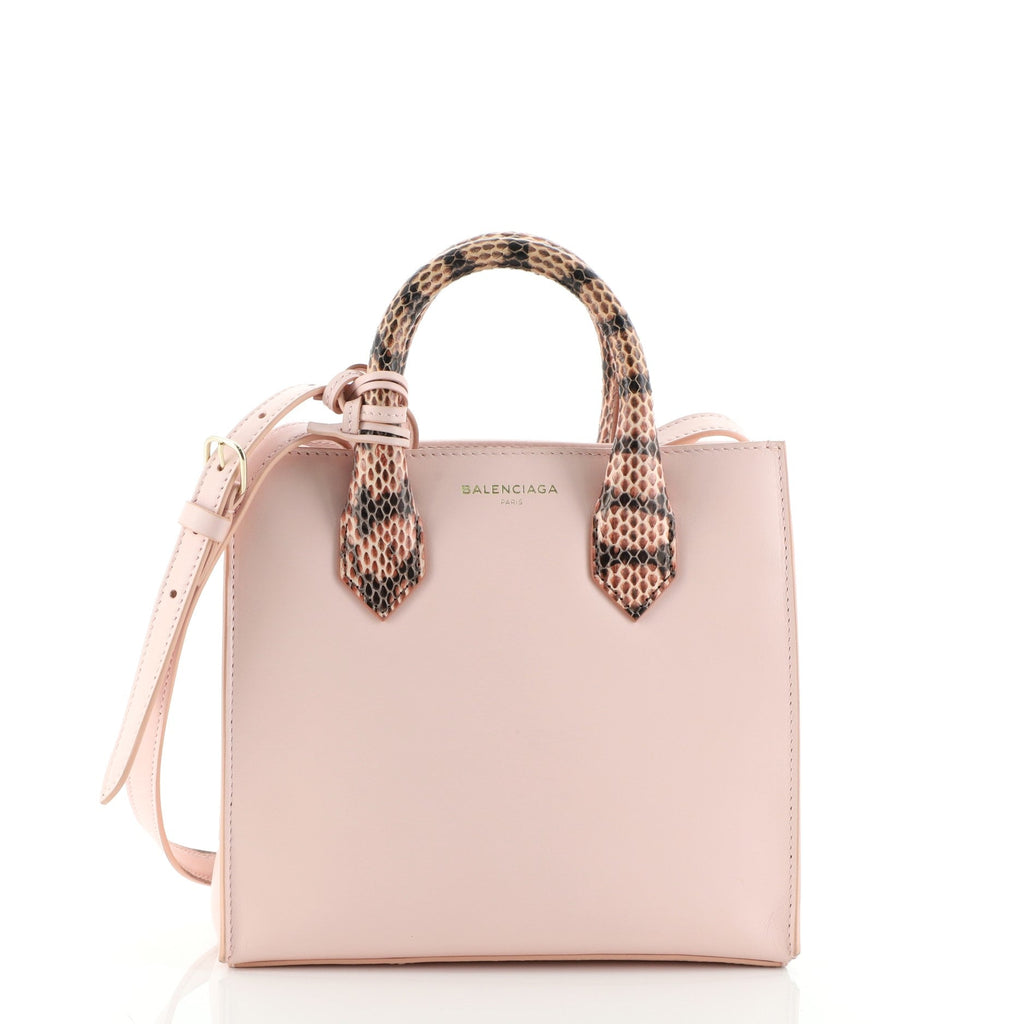 Nude All Afternoon Tote Leather with Snakeskin Mini