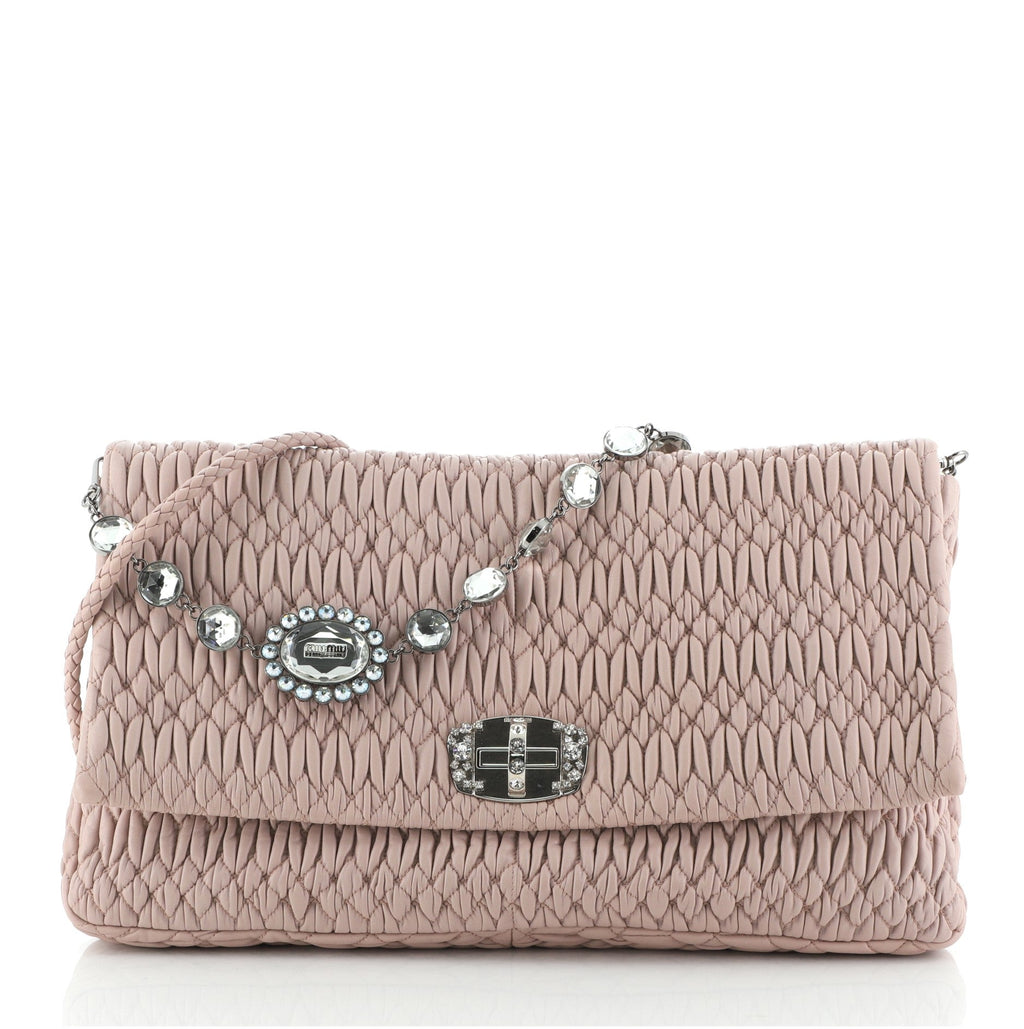 Crystal Clutch Matelasse Leather XL