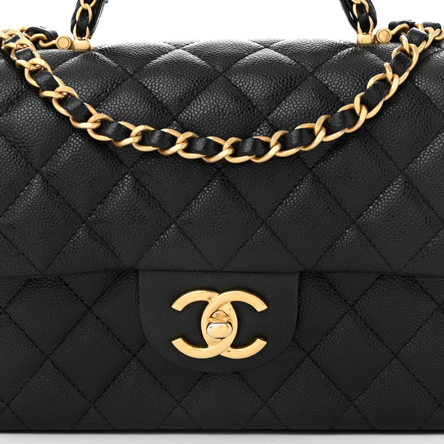 Caviar Quilted Small Handy CC Flap Black