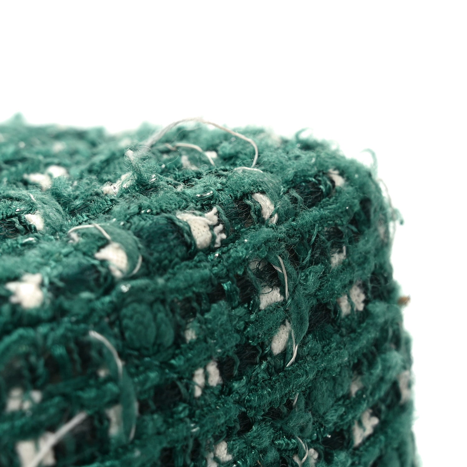 Tweed Quilted Medium Double Flap Green