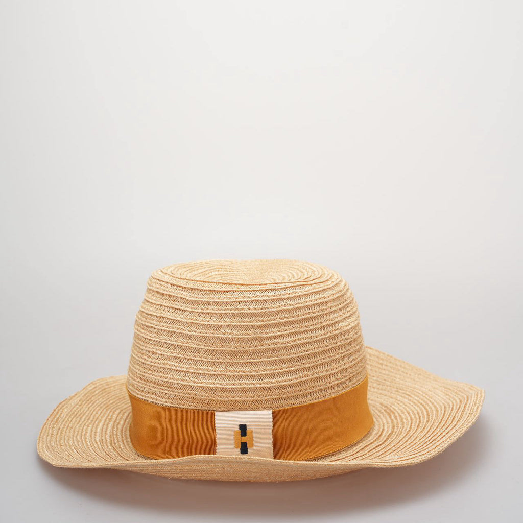 Hermes Linen Raffia Straw Hat 59 Natural Material Hats