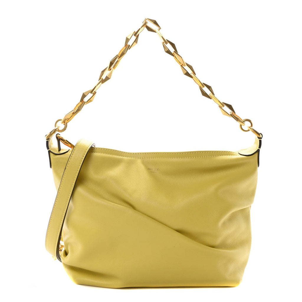 Soft Calfskin Diamond Hobo Yellow