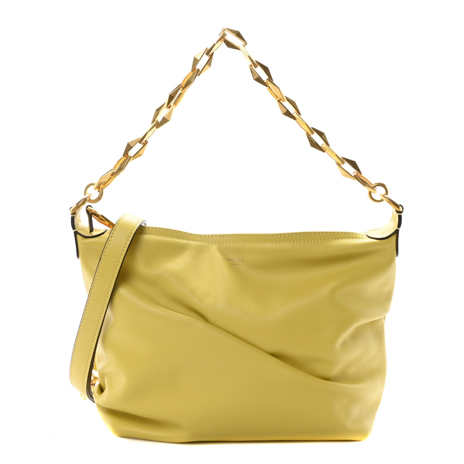 Soft Calfskin Diamond Hobo Yellow