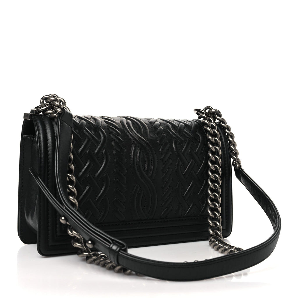 Lambskin Medium Celtic Boy Flap Black